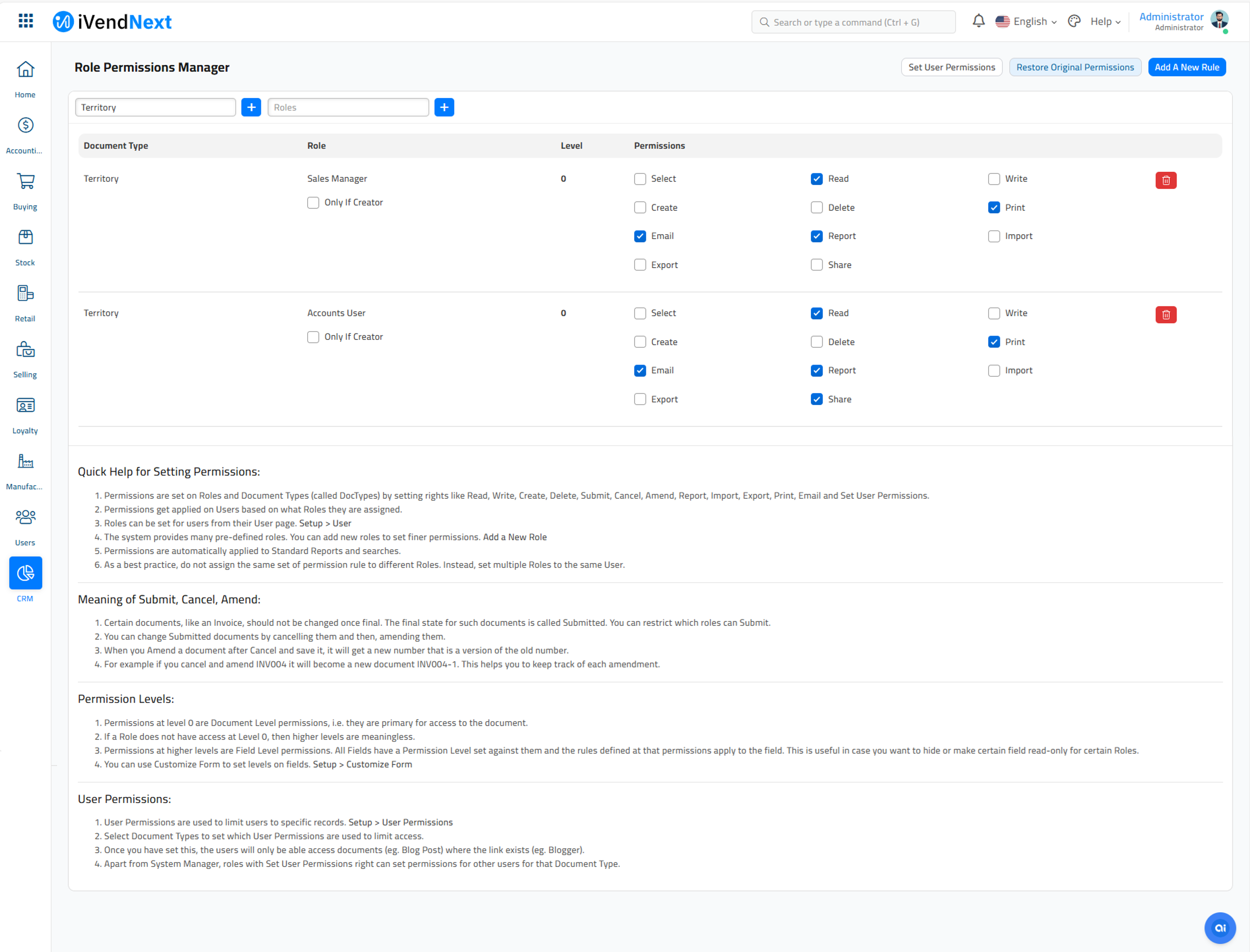 Territory - Accounts User - Read
